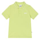 Younger Boys Green Logo Polo Shirt, 3, hi-res