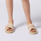 Girls Pink & Beige Logo Sliders, 1, hi-res