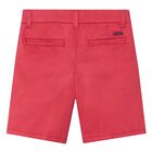 Boys Red Chino Shorts, 1, hi-res