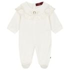 Baby Girls Ivory & Gold Logo Babygrow Gift Set, 1, hi-res