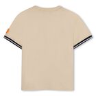 Boys Beige Logo T-Shirt, 1, hi-res