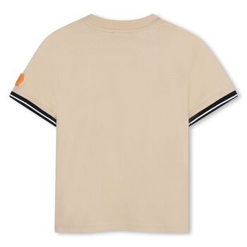 Boys Beige Logo T-Shirt