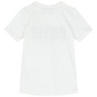 Girls White Logo T-Shirt, 1, hi-res