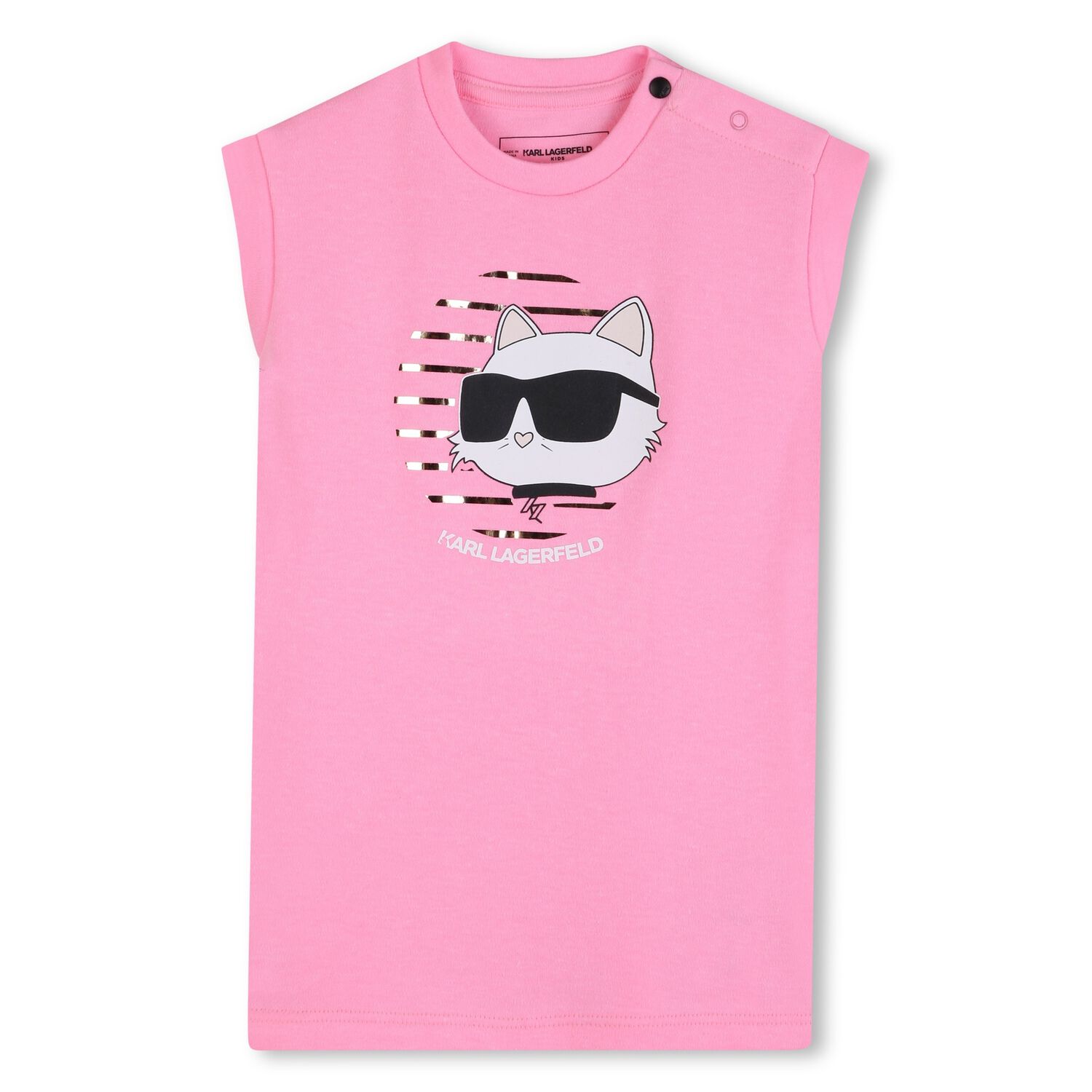 Girls Pink Choupette Logo Dress, 1, hi-res