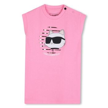 Girls Pink Choupette Logo Dress