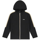 Boys Black Logo Tracksuit, 1, hi-res