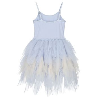 Girls Blue Tulle Crown Dress