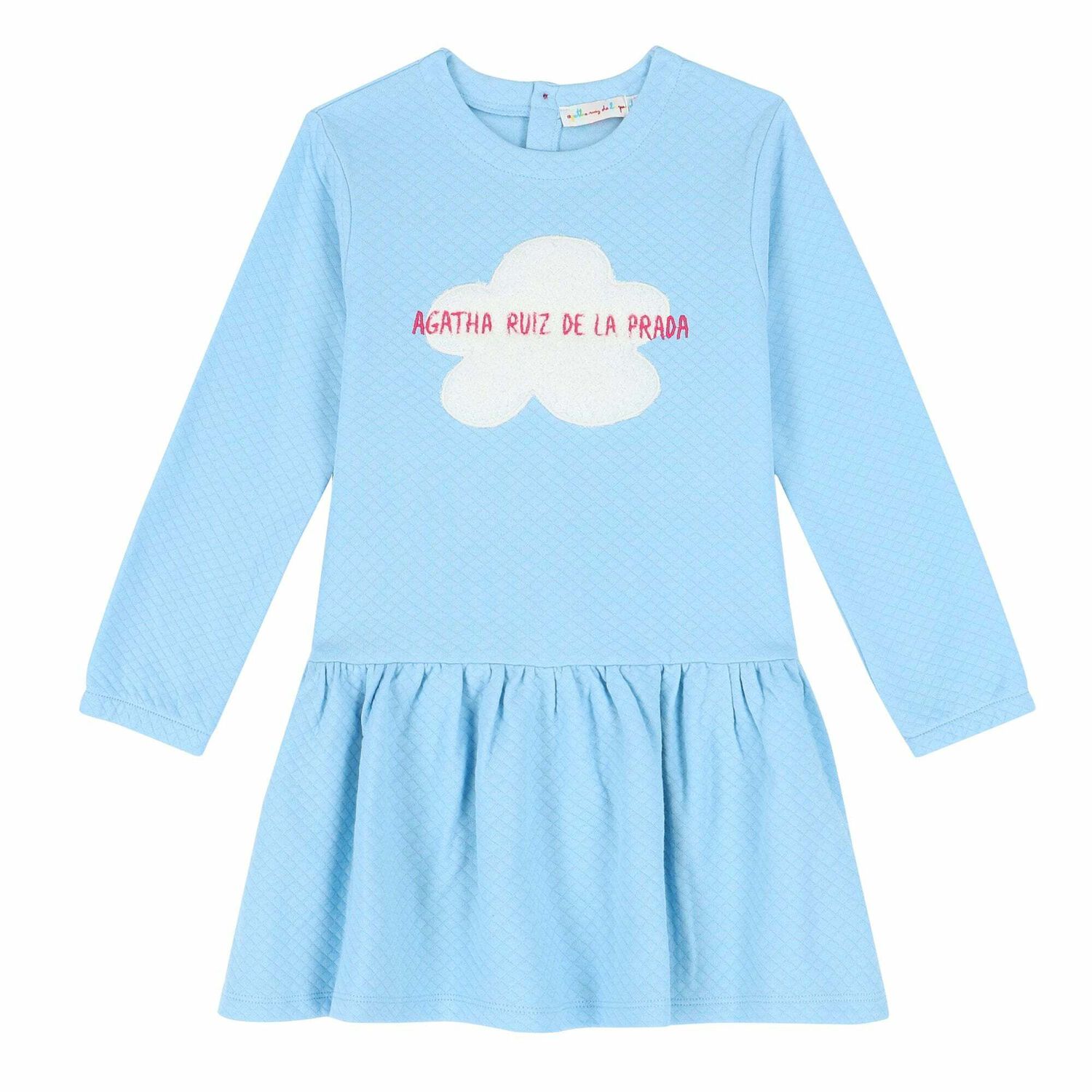 Girls Blue Logo Dress, 1, hi-res