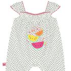 Baby Girls White Watermelon Romper, 1, hi-res