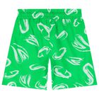 Boys Green Logo Shorts, 1, hi-res