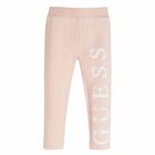 Girls Pink Logo Leggings, 1, hi-res
