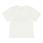 Younger Girls Ivory Logo T-Shirt , 1, hi-res