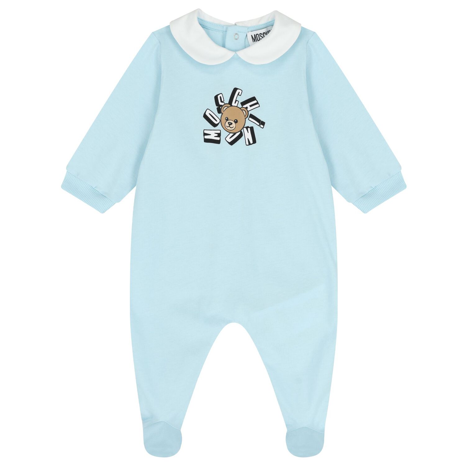Blue Teddy Bear Logo Babygrow Gift Set , 3, hi-res