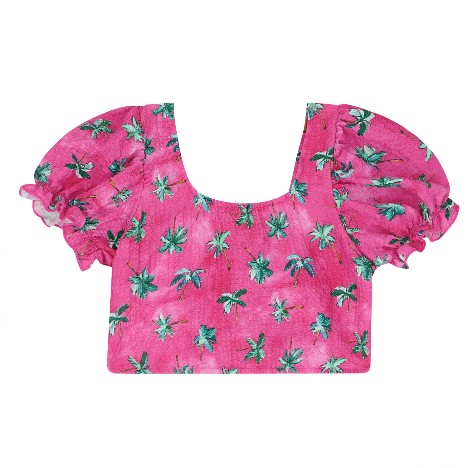 Girls Pink Palm Tree Skirt Set, 1, hi-res