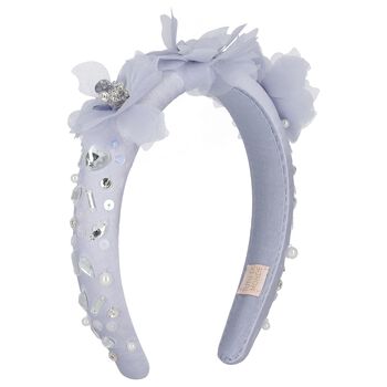 Girls Blue Flower Headband