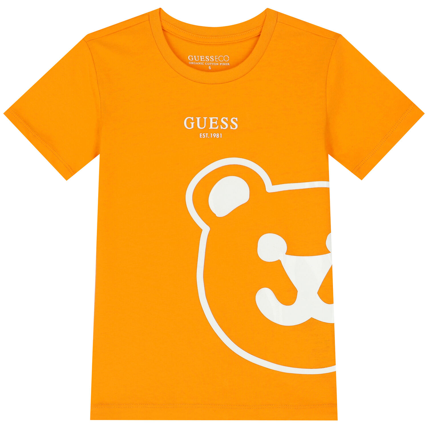 Boys Orange Teddy Bear Logo T-Shirt, 3, hi-res