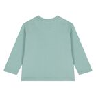 Younger Boys Green Raccoon Long Sleeve Top, 1, hi-res