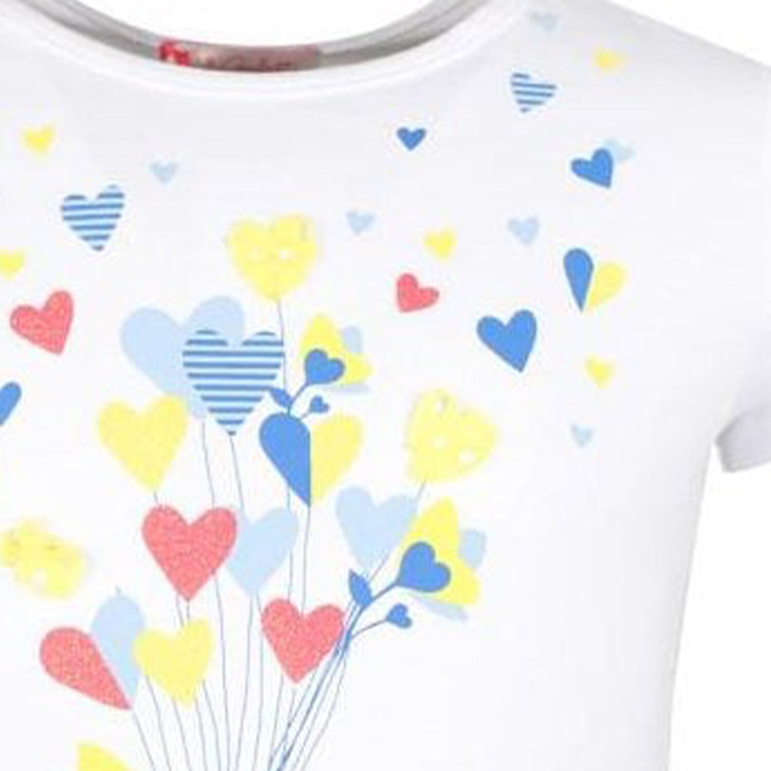 Girls White Hearts Top, 1, hi-res image number null