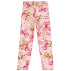 Girls Pink Bow Joggers, 1, hi-res