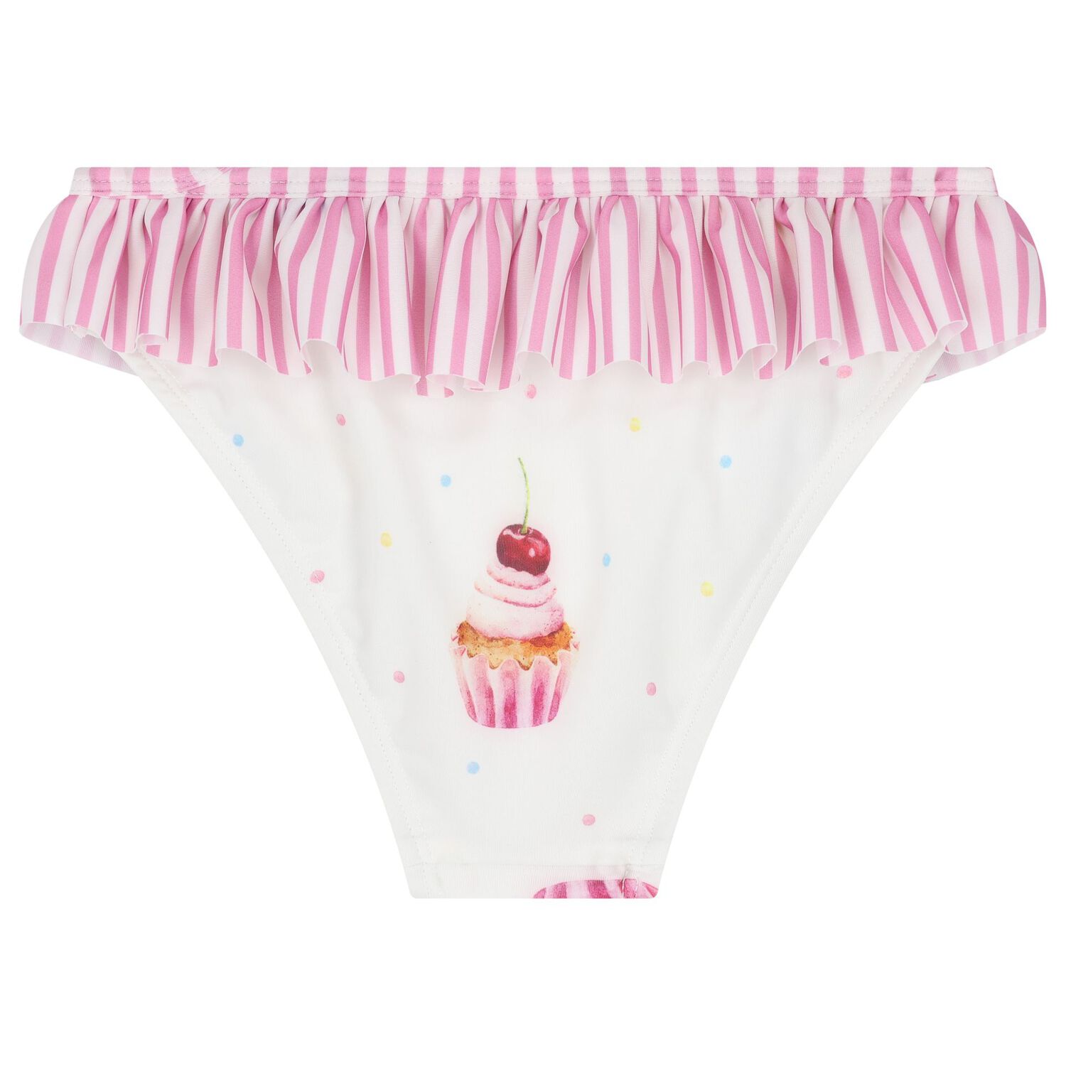 Girls Pink & White Cupcake Bikini, 1, hi-res image number null