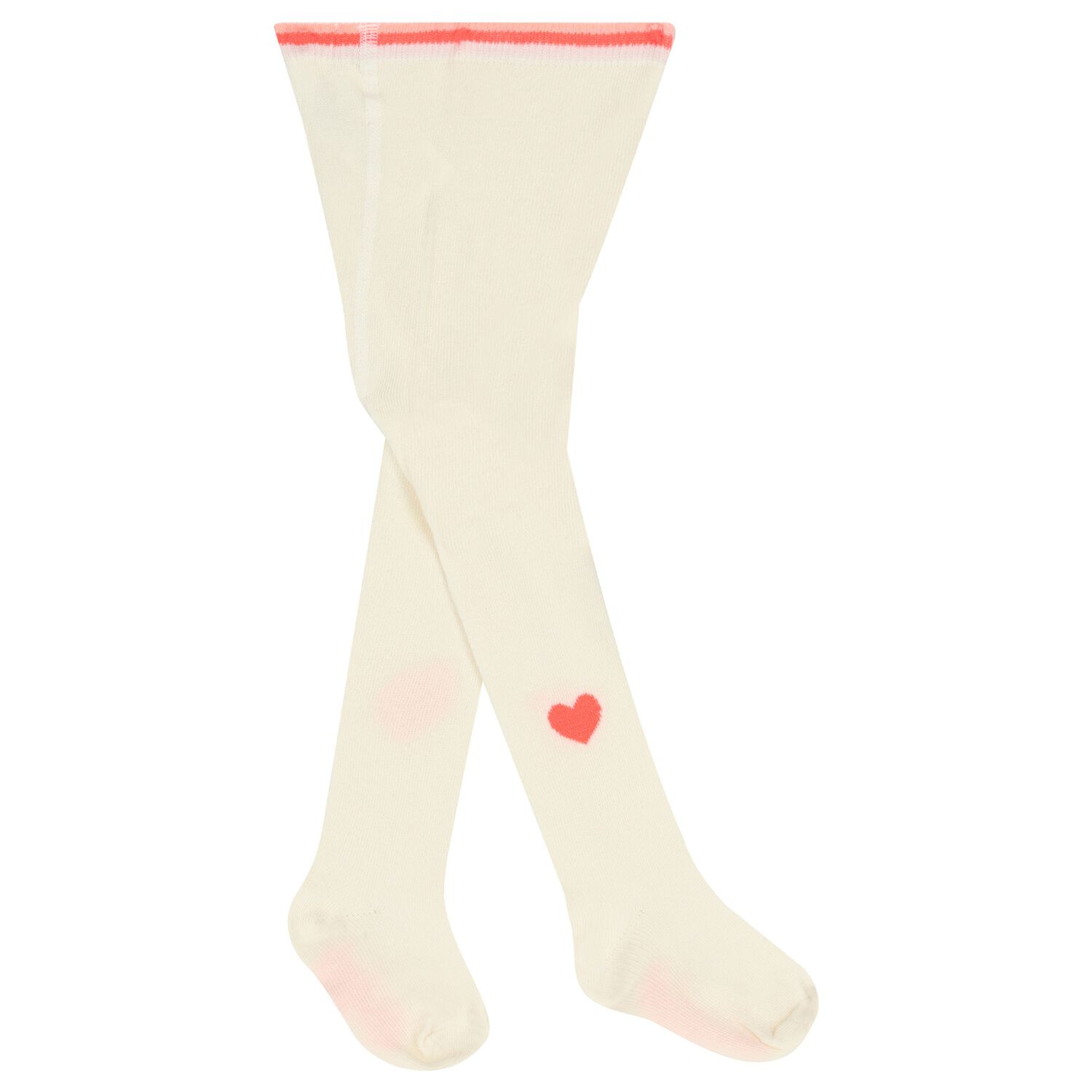 Baby Girls Ivory Heart Tights, 1, hi-res