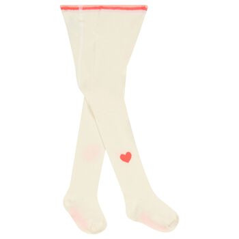Baby Girls Ivory Heart Tights