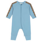 Baby Boys Blue & Beige Romper Gift Set, 3, hi-res