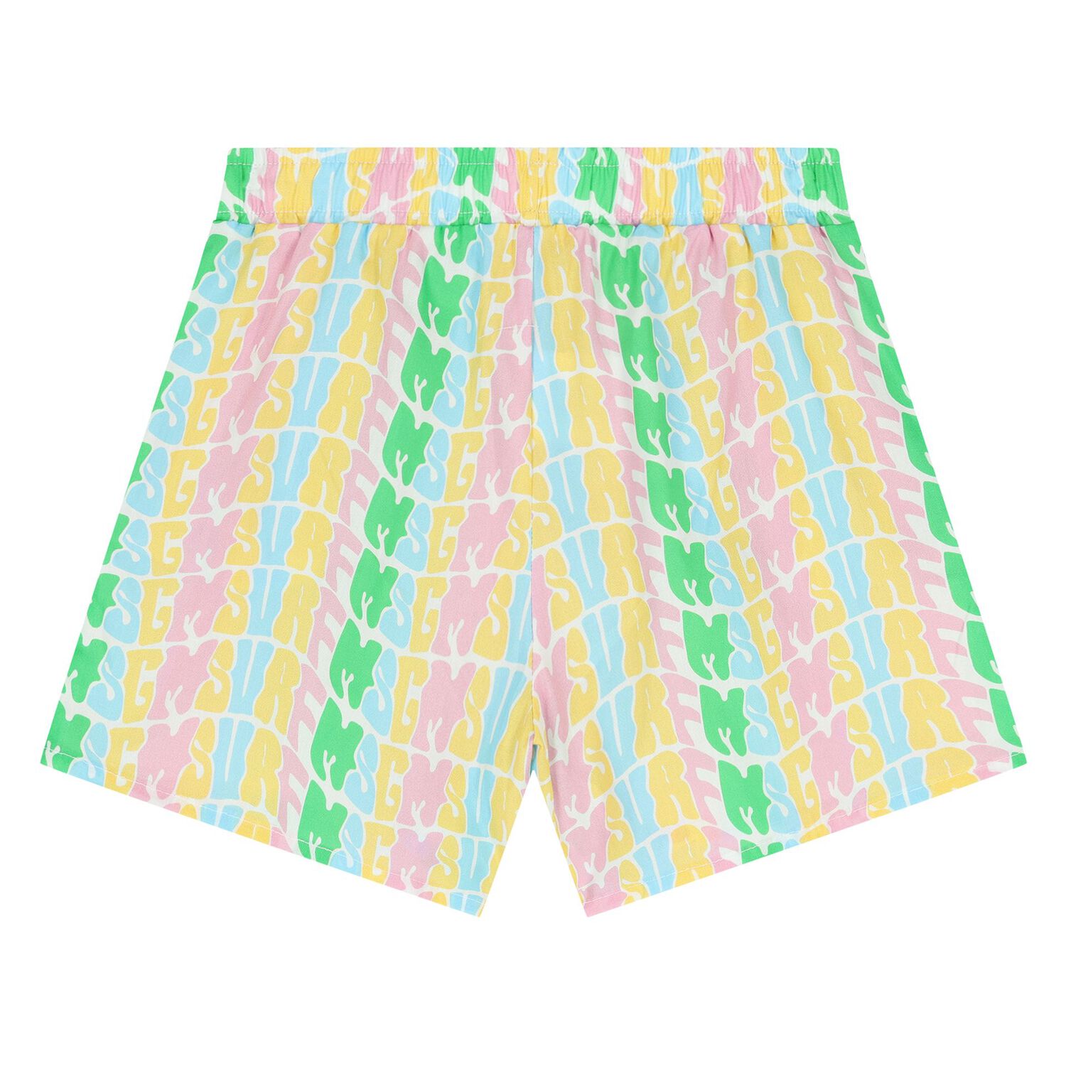 Younger Girls White & Pink Logo Shorts Set, 1, hi-res