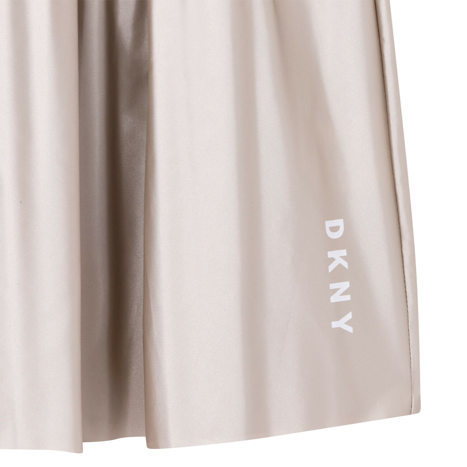 Girls Gold Logo Pleated Skirt, 1, hi-res