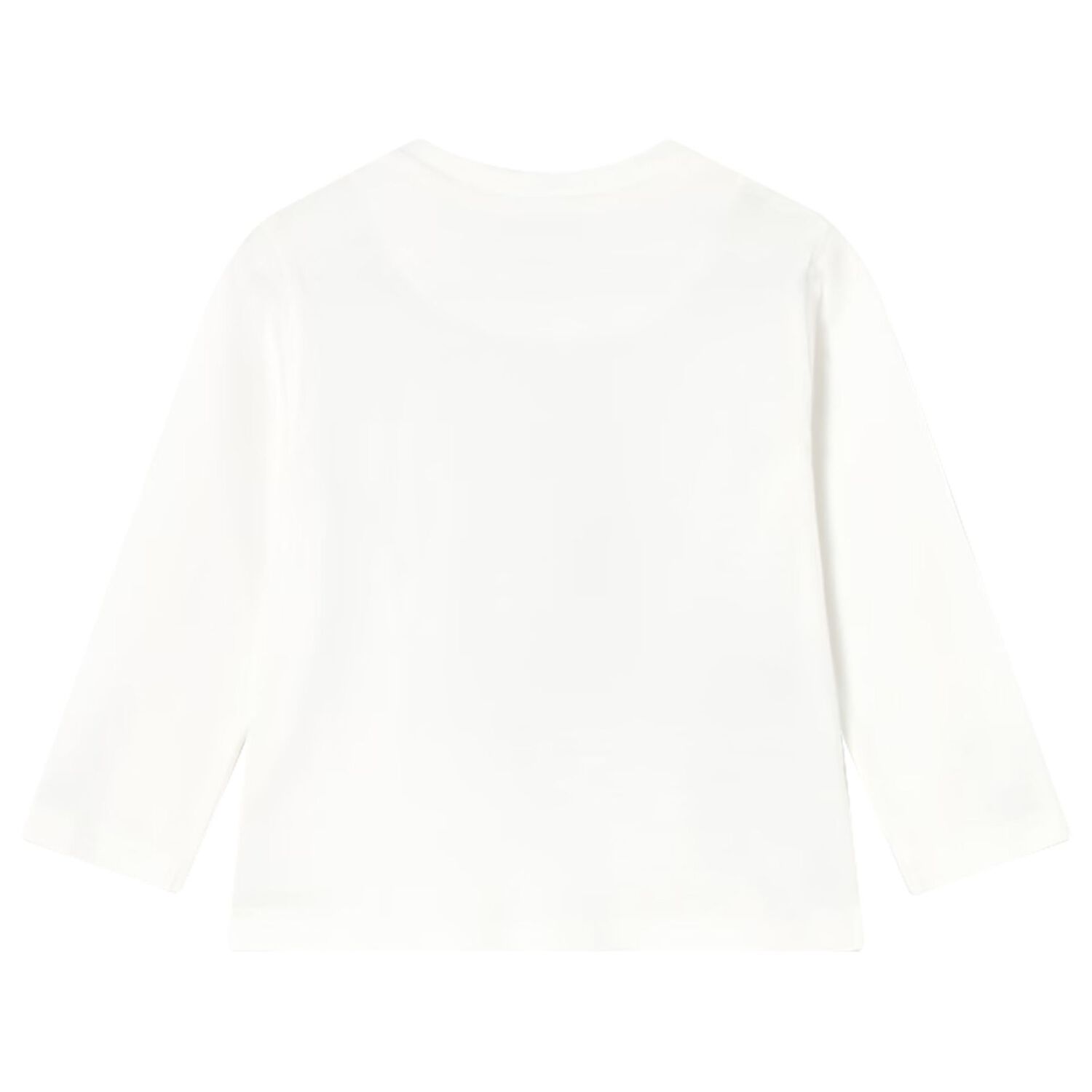 Younger Boys Ivory Fox Long Sleeve Top, 3, hi-res