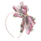 Girls Pink Bow Headband, 3, hi-res
