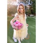 Girls Yellow Ruffled Tulle Dress, 1, hi-res