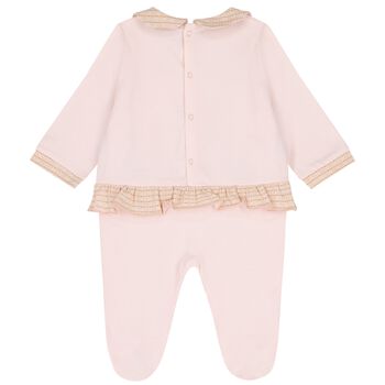 Baby Girls Pink & Gold Babygrow