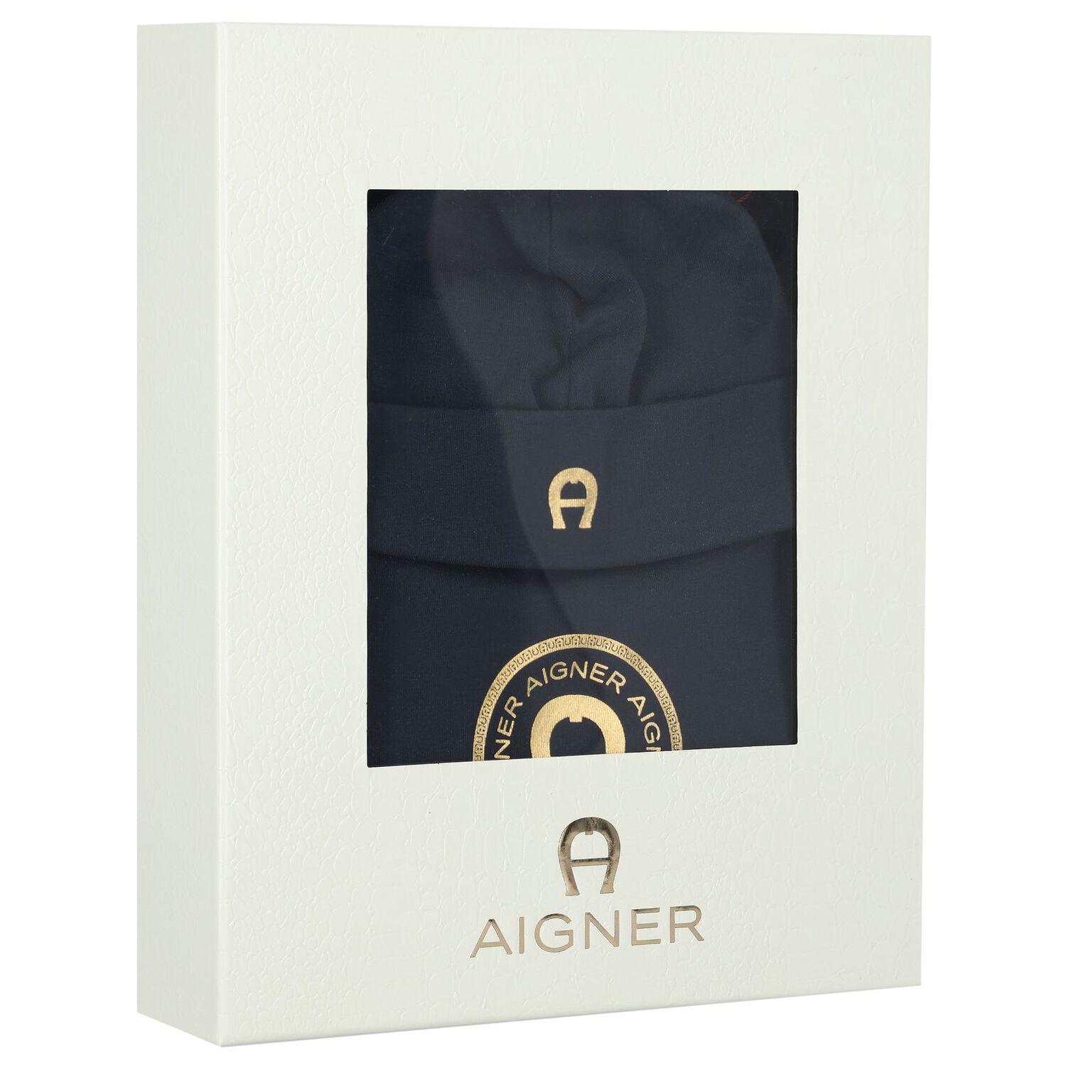Navy Blue & Gold Logo Babygrow Gift Set, 1, hi-res image number null