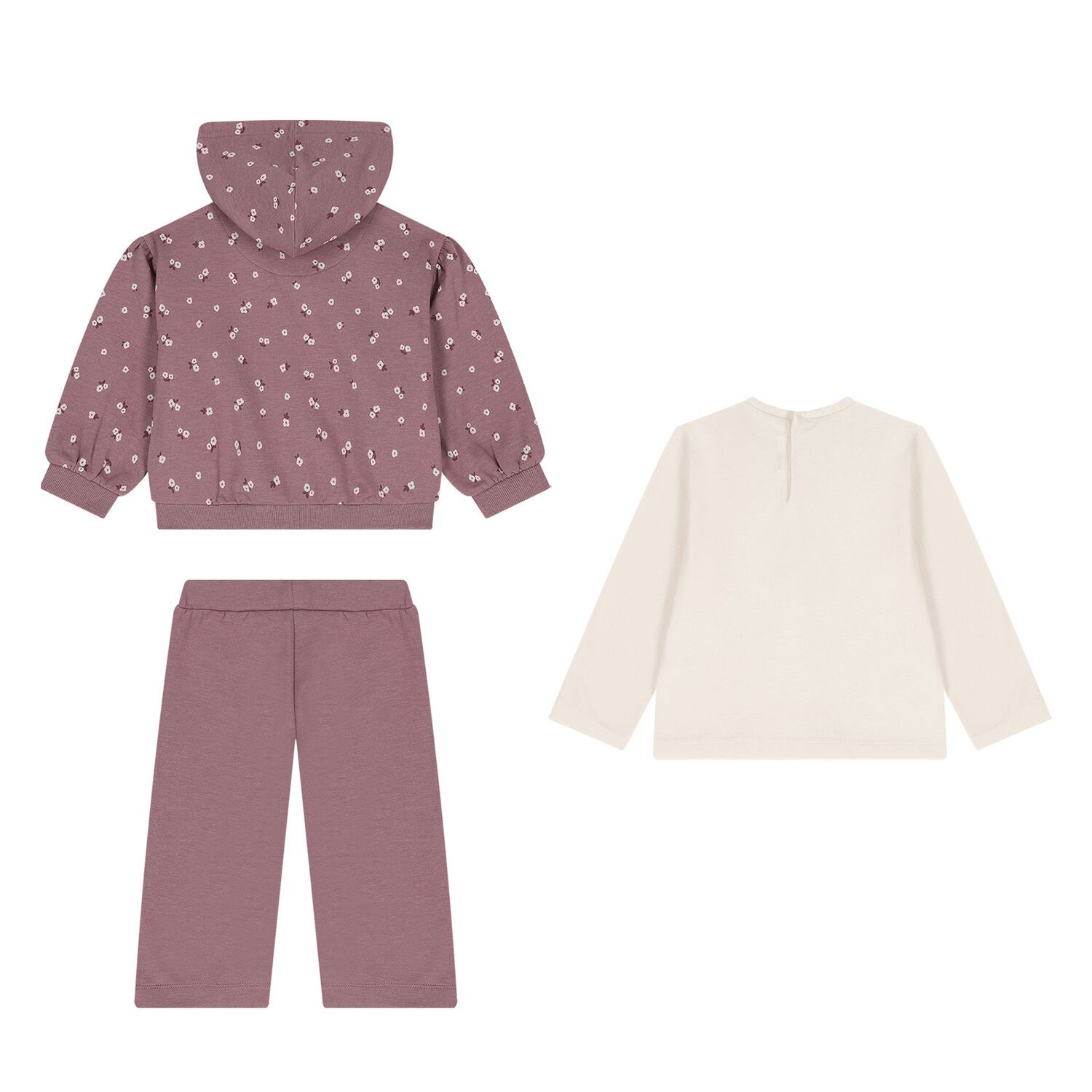 Younger Girls Pink Tracksuit Set, 1, hi-res