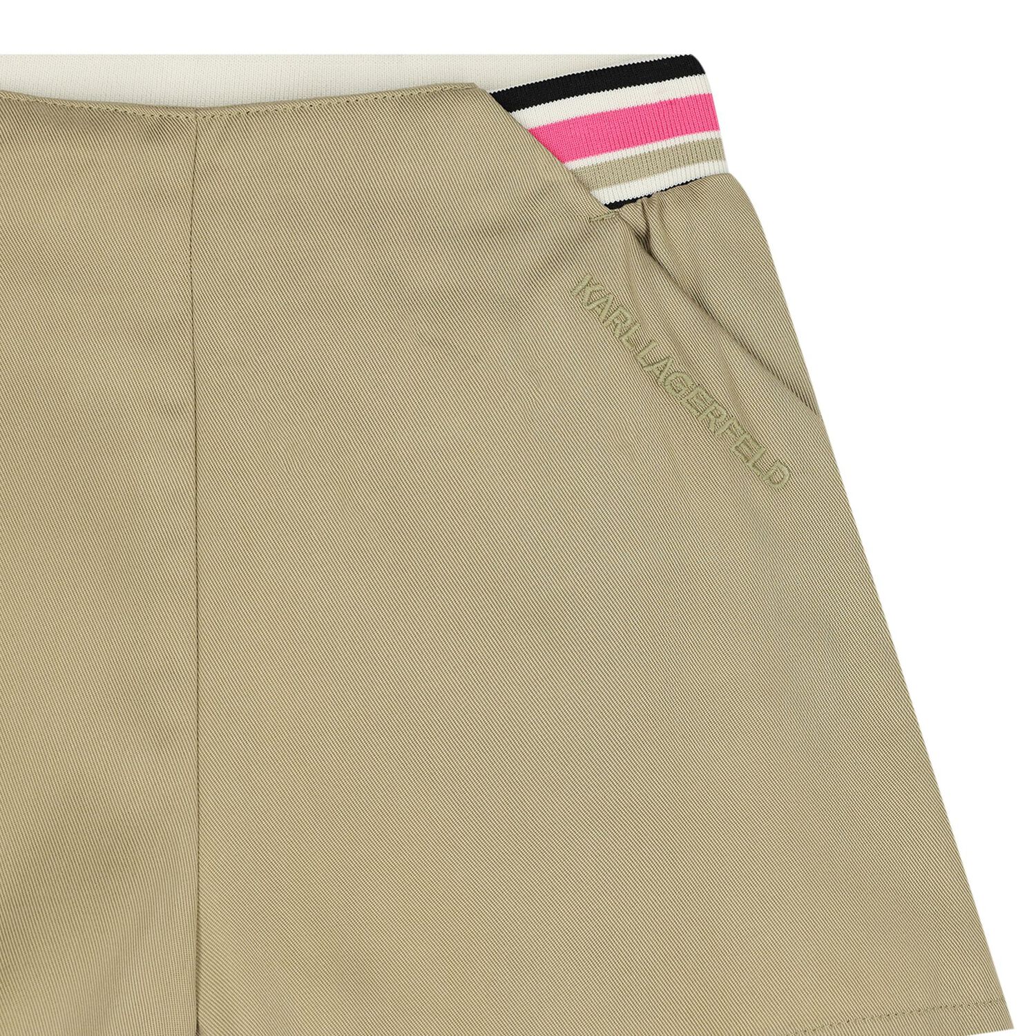 Girls Beige Shorts, 1, hi-res