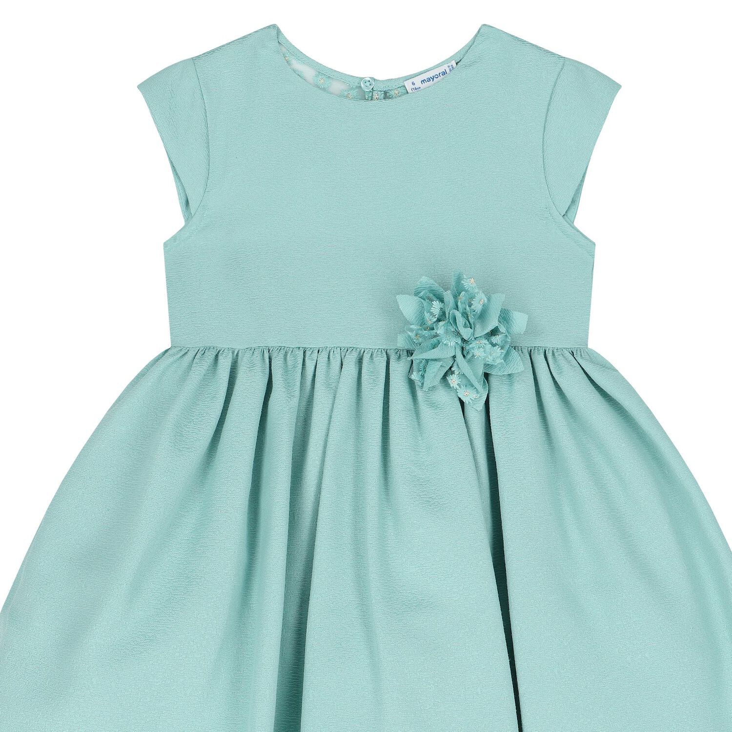 Girls Aqua Flower Dress, 2, hi-res image number null