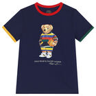 Boys Navy Bear T-Shirt, 1, hi-res