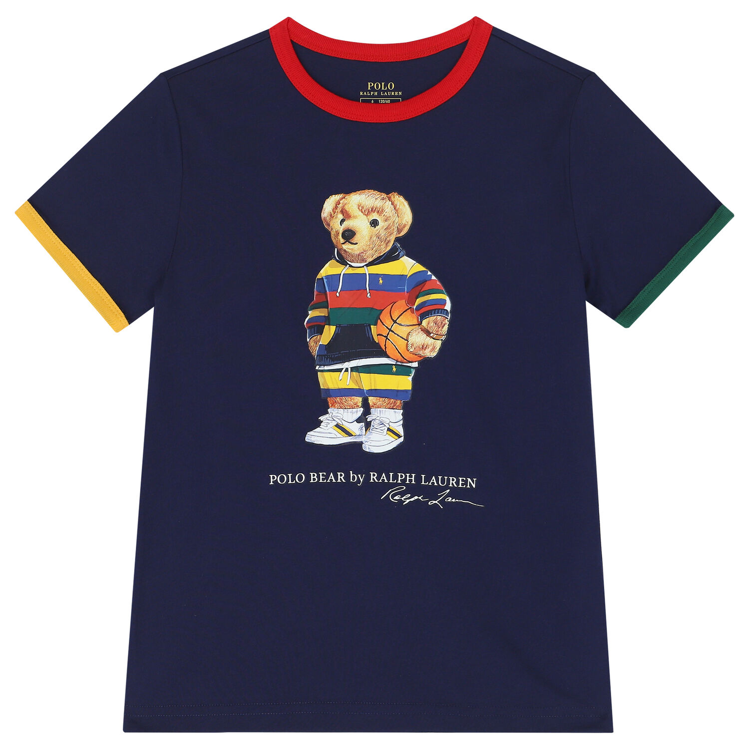 Boys Navy Bear T-Shirt, 1, hi-res
