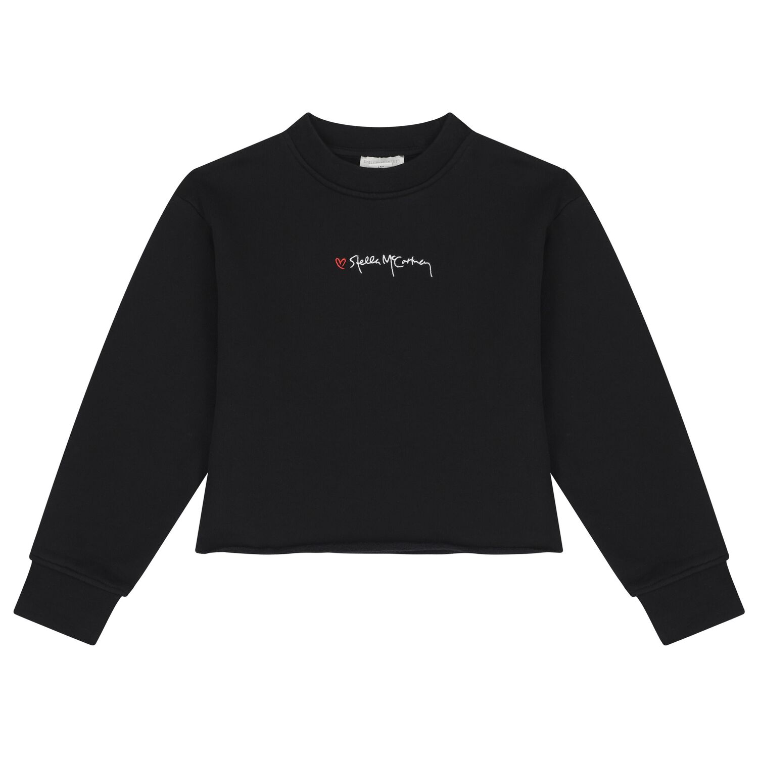 Girls Black Logo Sweatshirt, 1, hi-res