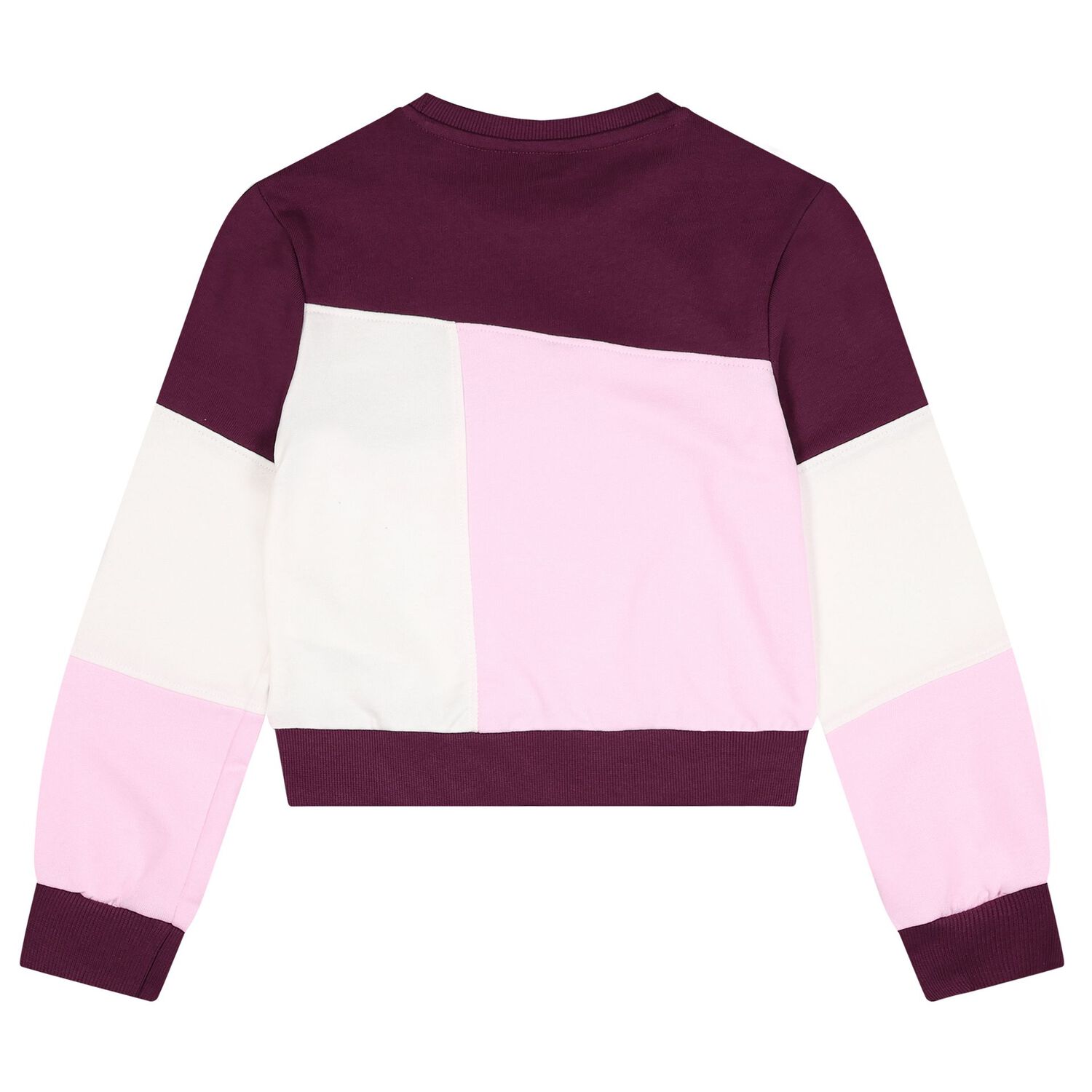 Girls Burgundy, Pink & White Logo Sweatshirt, 1, hi-res