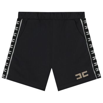 Girls Black Logo Shorts 