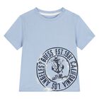 Younger Boys Blue Logo T-Shirt, 1, hi-res