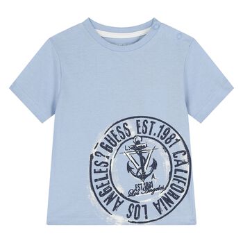 Younger Boys Blue Logo T-Shirt