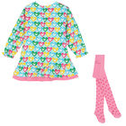 Girls Blue Hearts Dress Set, 1, hi-res