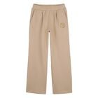 Girls Mini Me Beige Logo Trousers, 1, hi-res