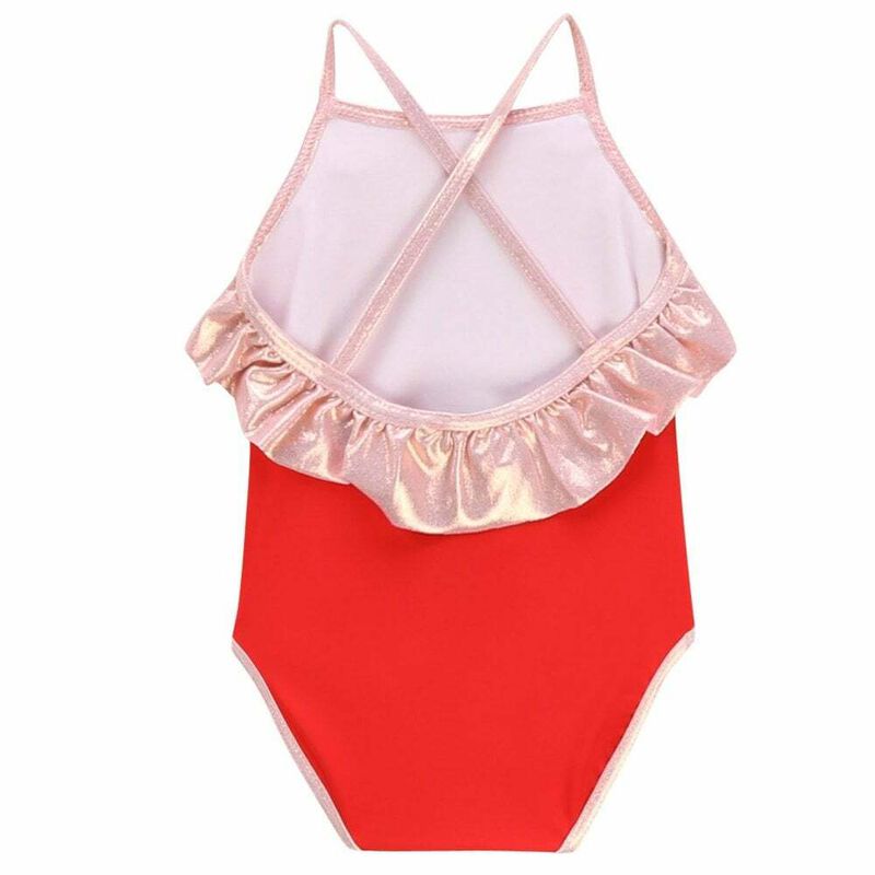 Girls Red Miss Marc Swimsuit, 1, hi-res image number null