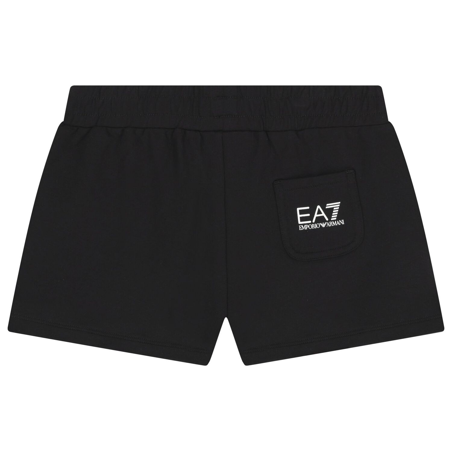 Girls Black Logo Shorts Set, 1, hi-res
