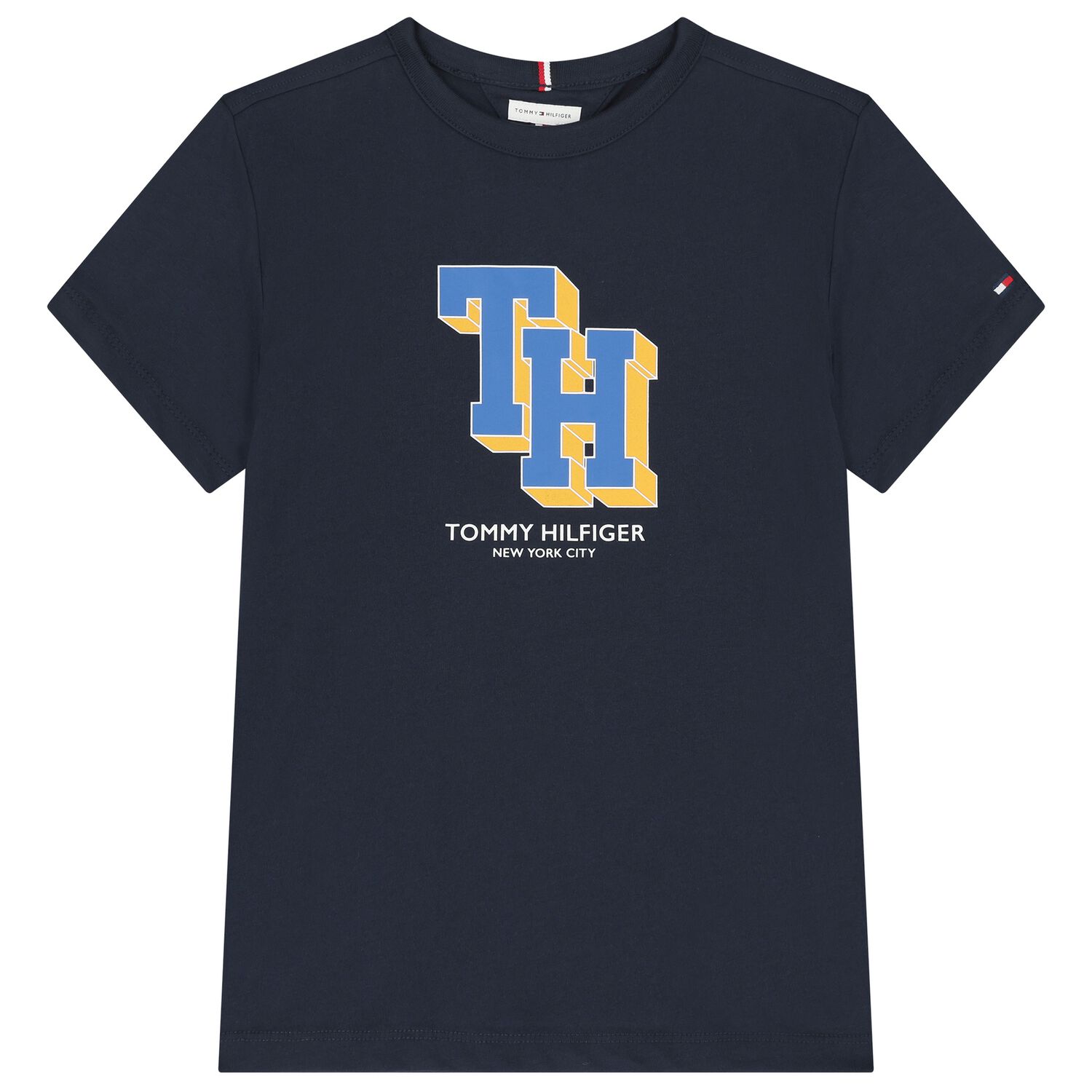 Boys Navy Blue Varsity Logo T-Shirt, 1, hi-res