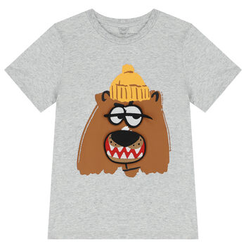 Boys Grey Bear T-Shirt